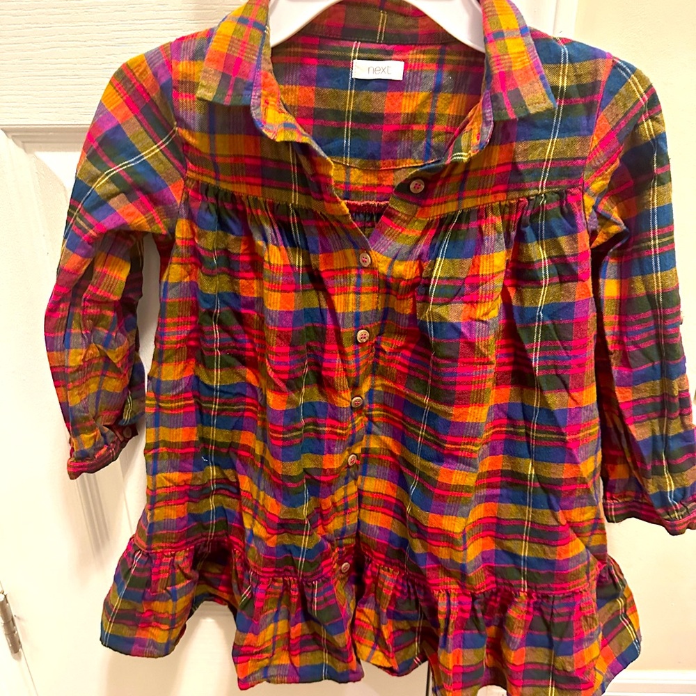 NEXT DIRECT • Girls plaid shirt dress